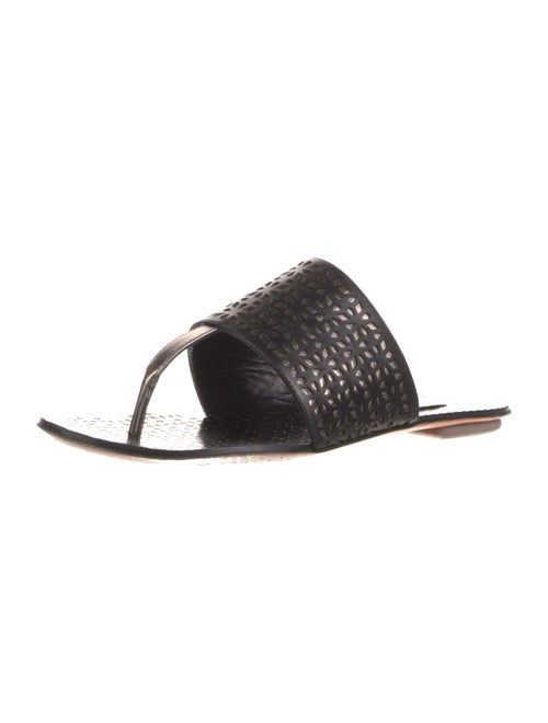 Alaïa Leather Lasercut Accents Slides