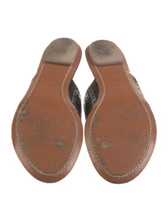 Alaïa Leather Lasercut Accents Slides