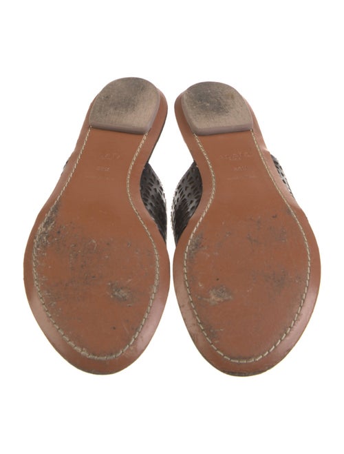 Alaïa Leather Lasercut Accents Slides