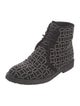 Alaïa Suede Studded Accents Combat Boots