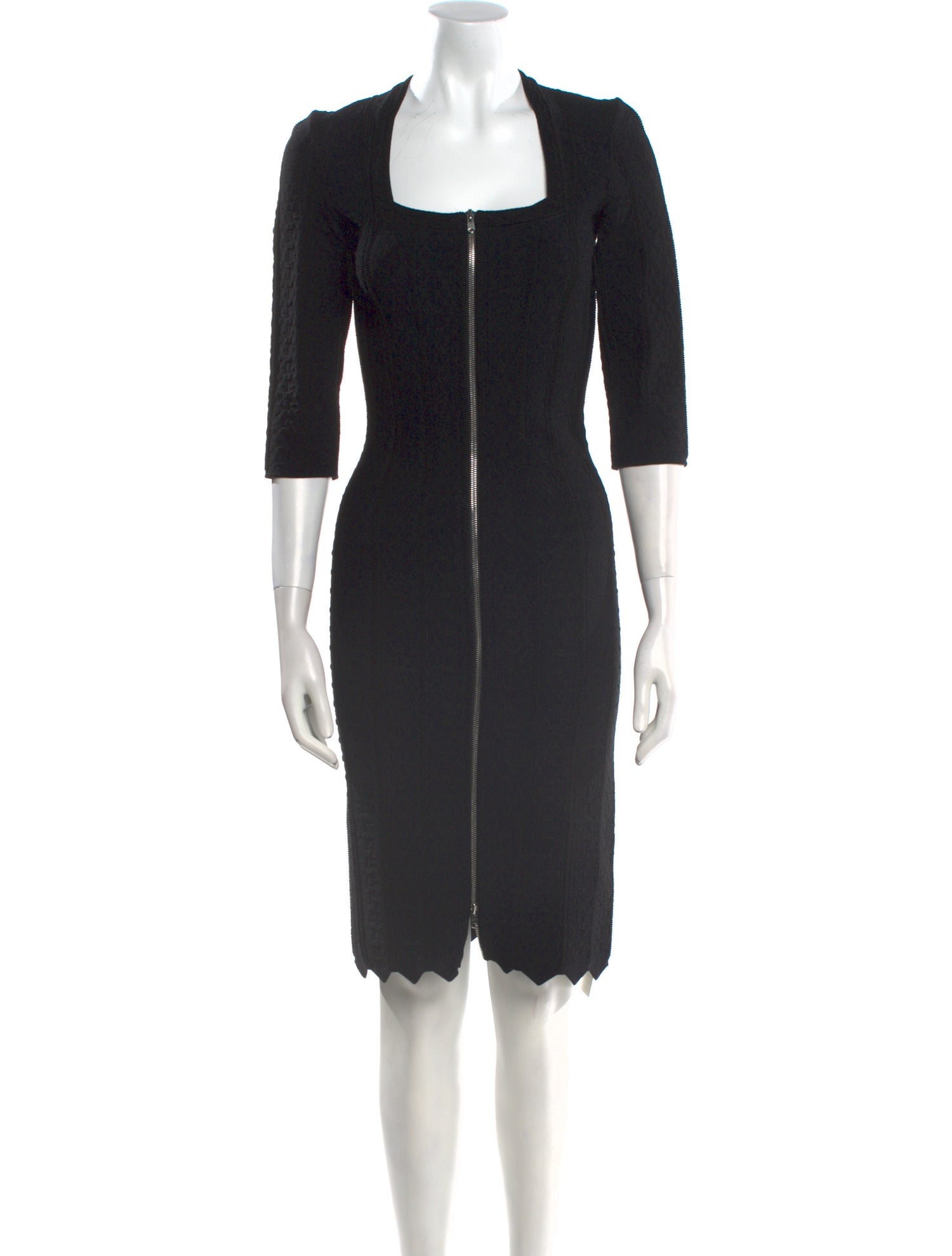 Alaïa Square Neckline Knee-Length Dress