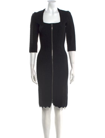 Alaïa Square Neckline Knee-Length Dress