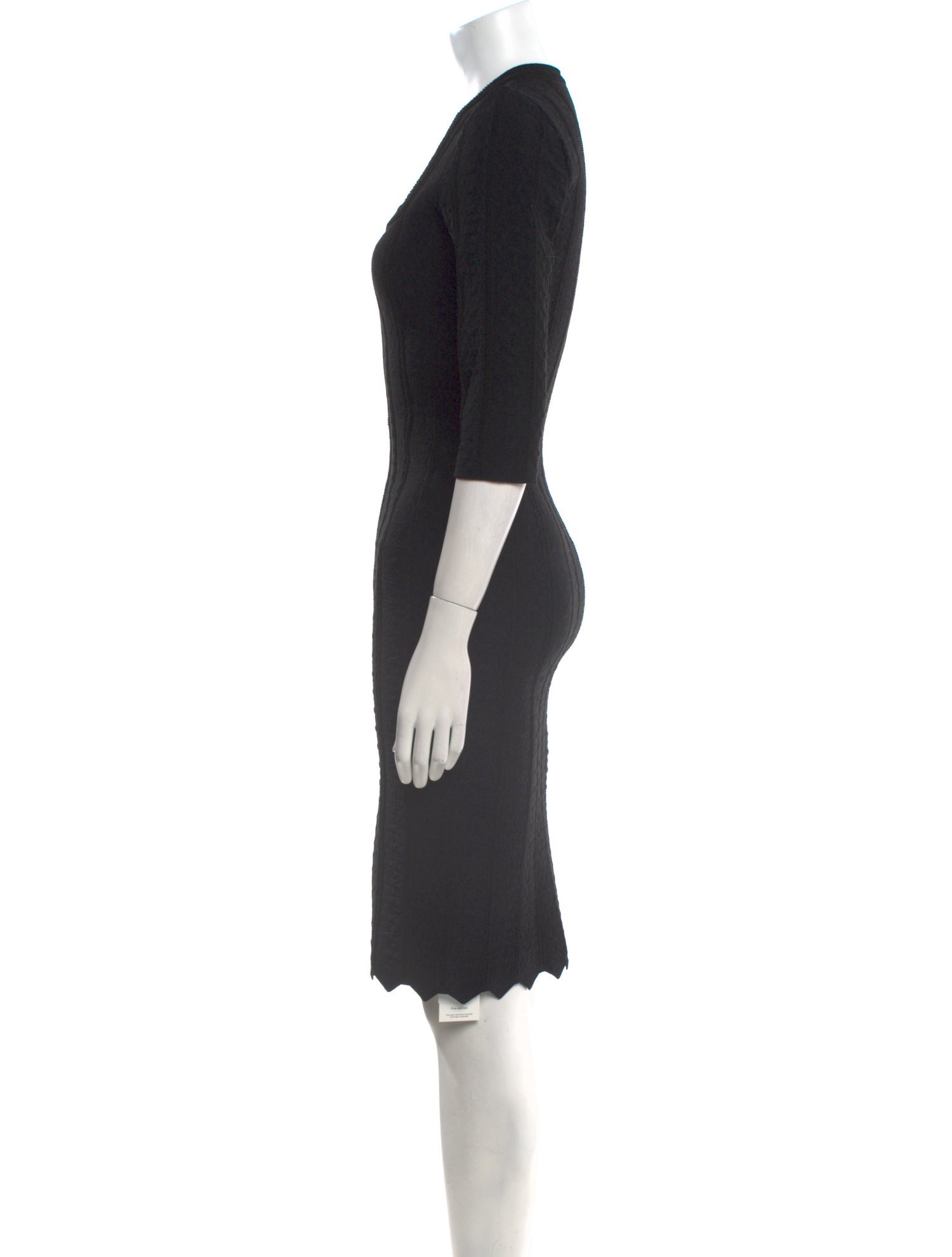 Alaïa Square Neckline Knee-Length Dress