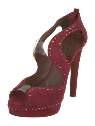 Alaïa Suede Studded Accents Pumps