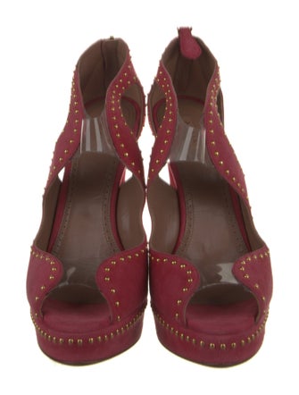 Alaïa Suede Studded Accents Pumps