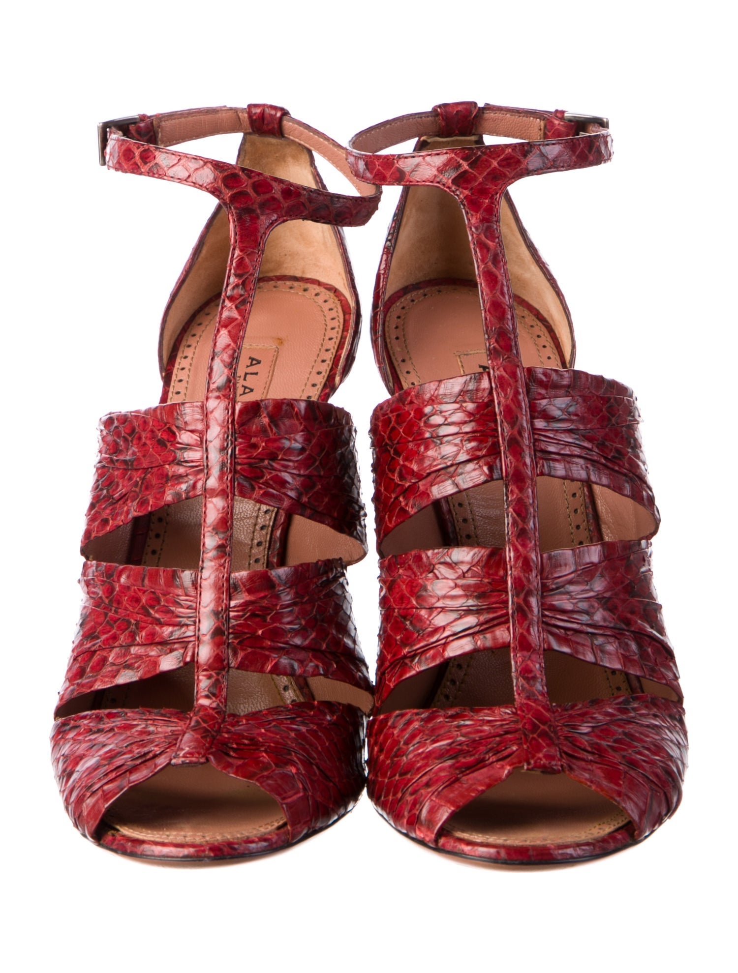 Alaïa Snakeskin Animal Print Gladiator Sandals