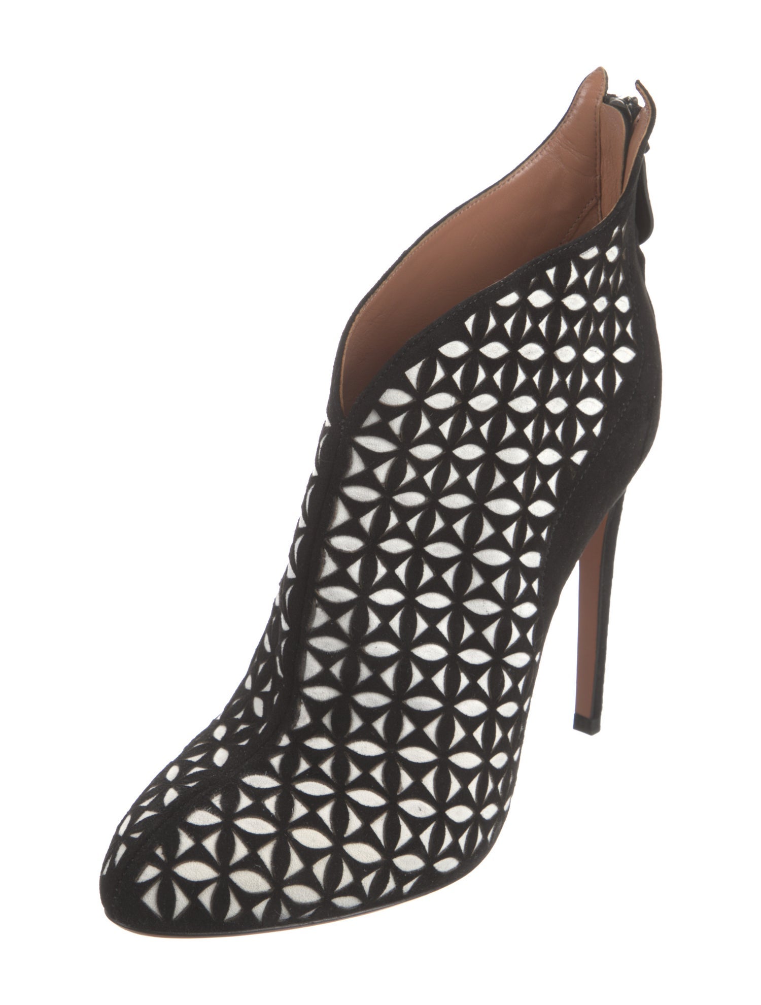Alaïa Suede Lasercut Accents Boots