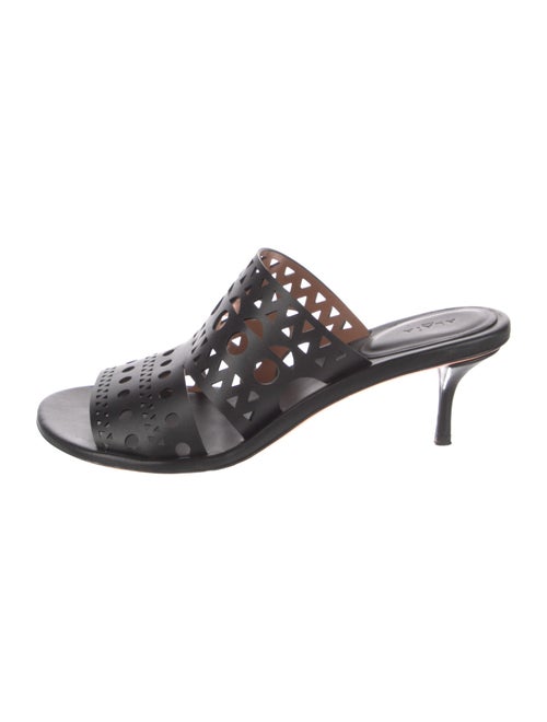 Alaïa Leather Lasercut Accents Slides