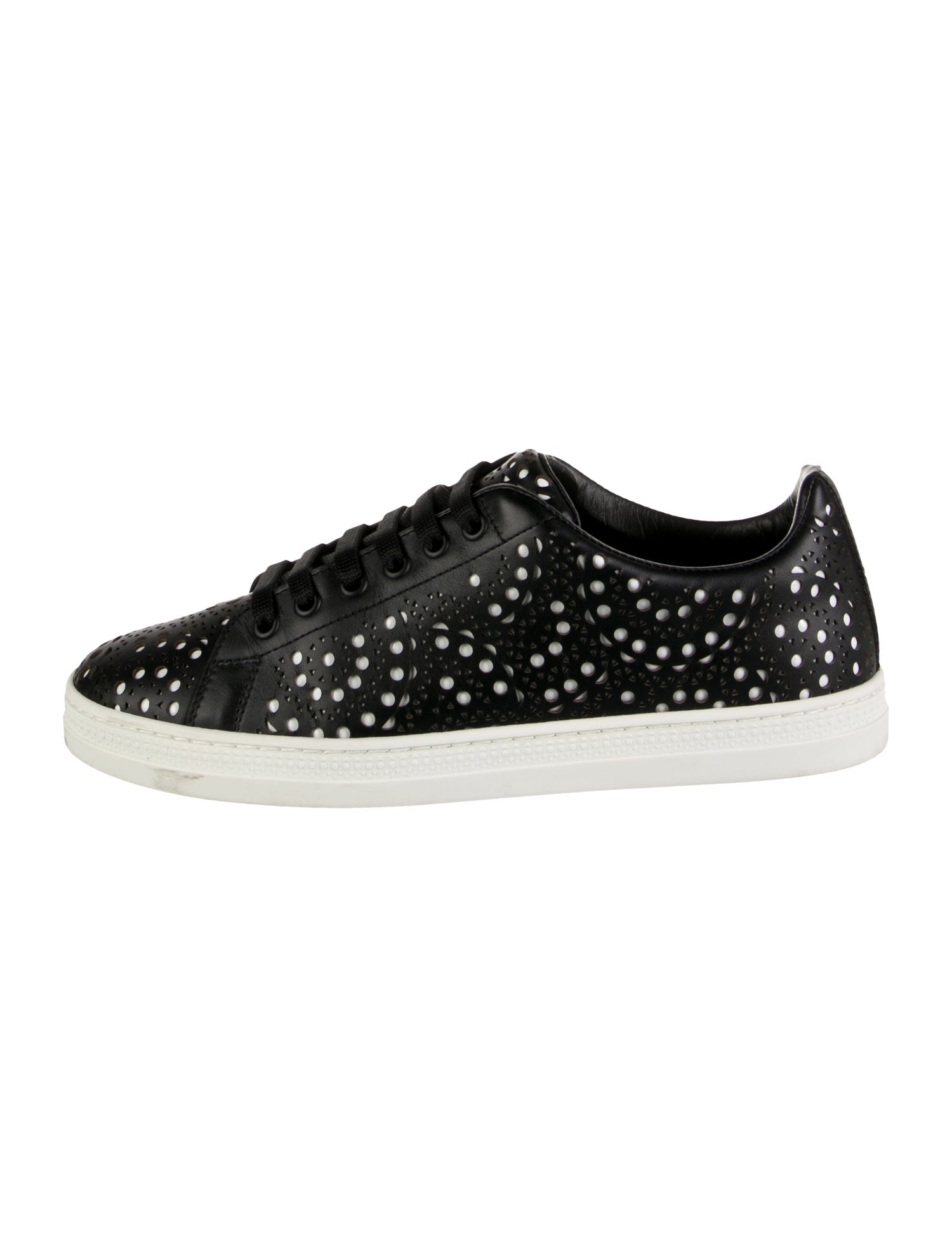 Alaïa Leather Patterned Sneakers