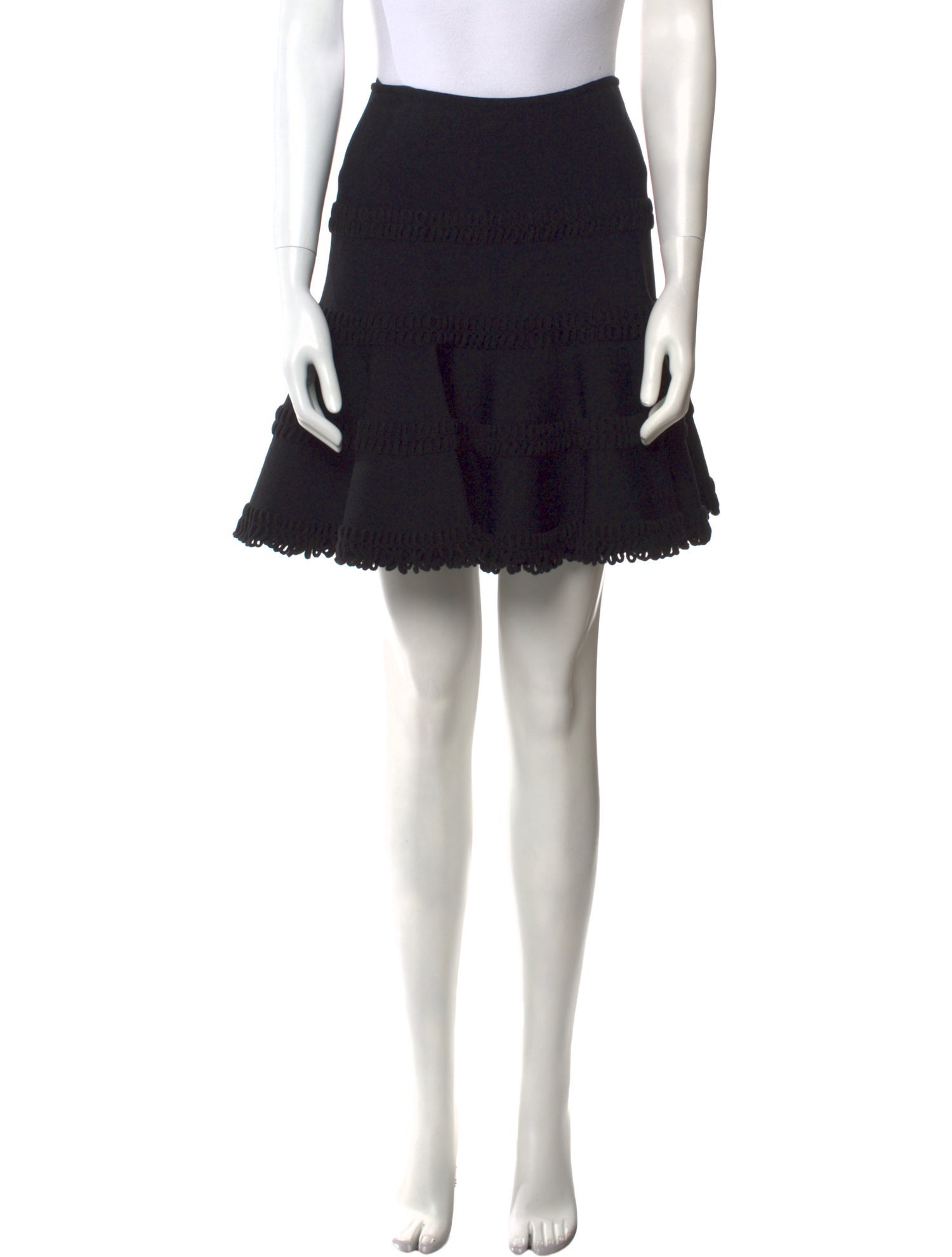 Alaïa Fringe Trim Accent Mini Skirt