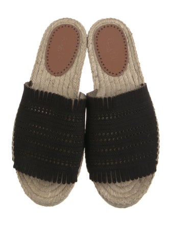 Alaïa Suede Lasercut Accents Espadrilles
