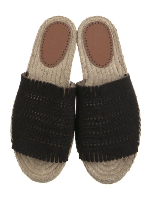 Alaïa Suede Lasercut Accents Espadrilles