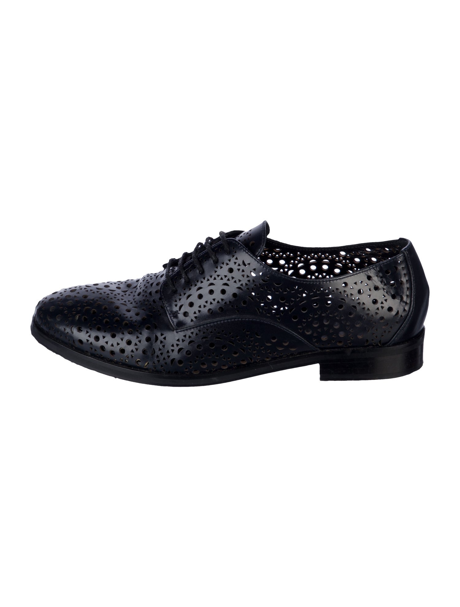 Alaïa Leather Lasercut Accents Oxfords