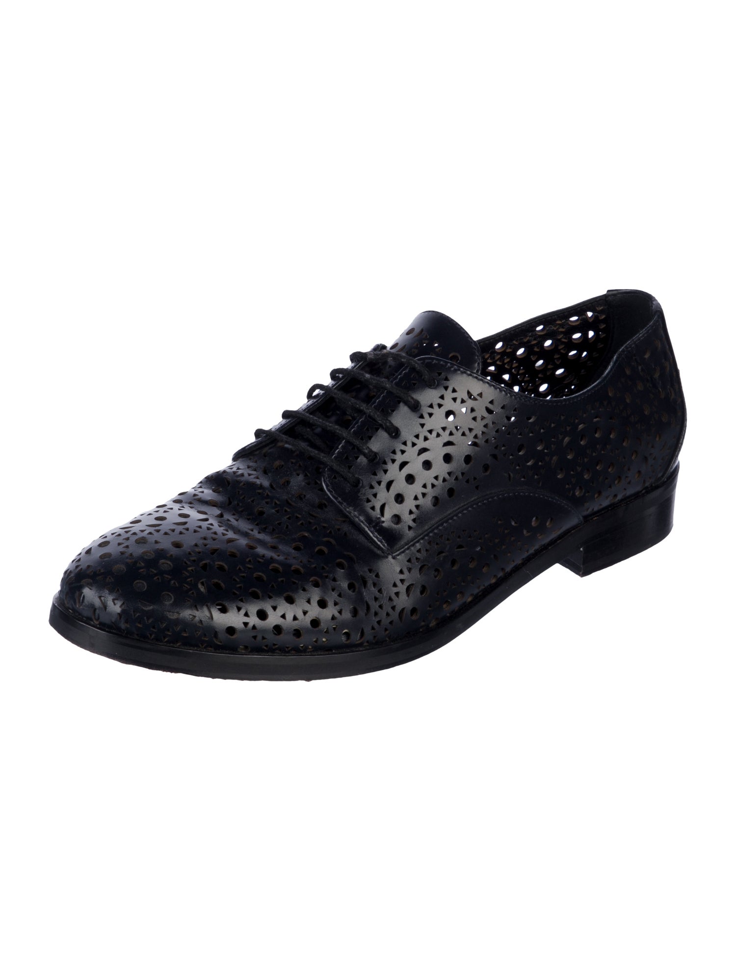Alaïa Leather Lasercut Accents Oxfords