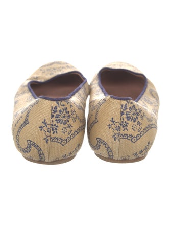 Alaïa Raffia Printed Ballet Flats