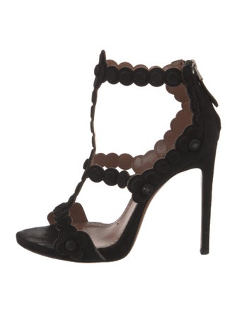 Alaïa Suede T-Strap Sandals