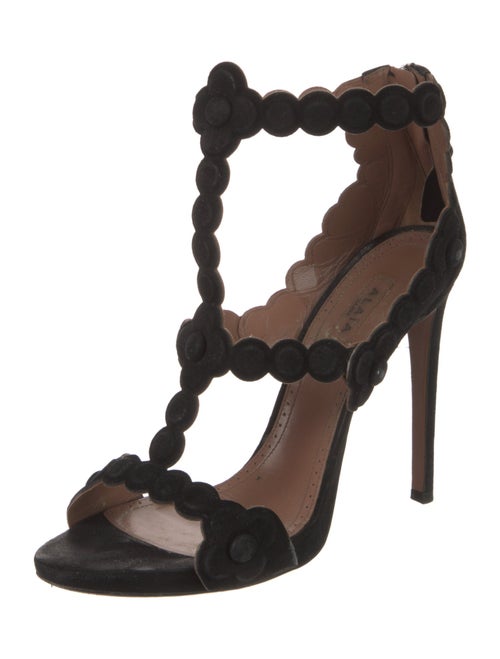 Alaïa Suede T-Strap Sandals