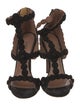 Alaïa Suede T-Strap Sandals