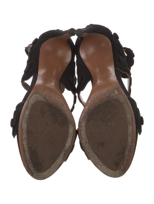 Alaïa Suede T-Strap Sandals