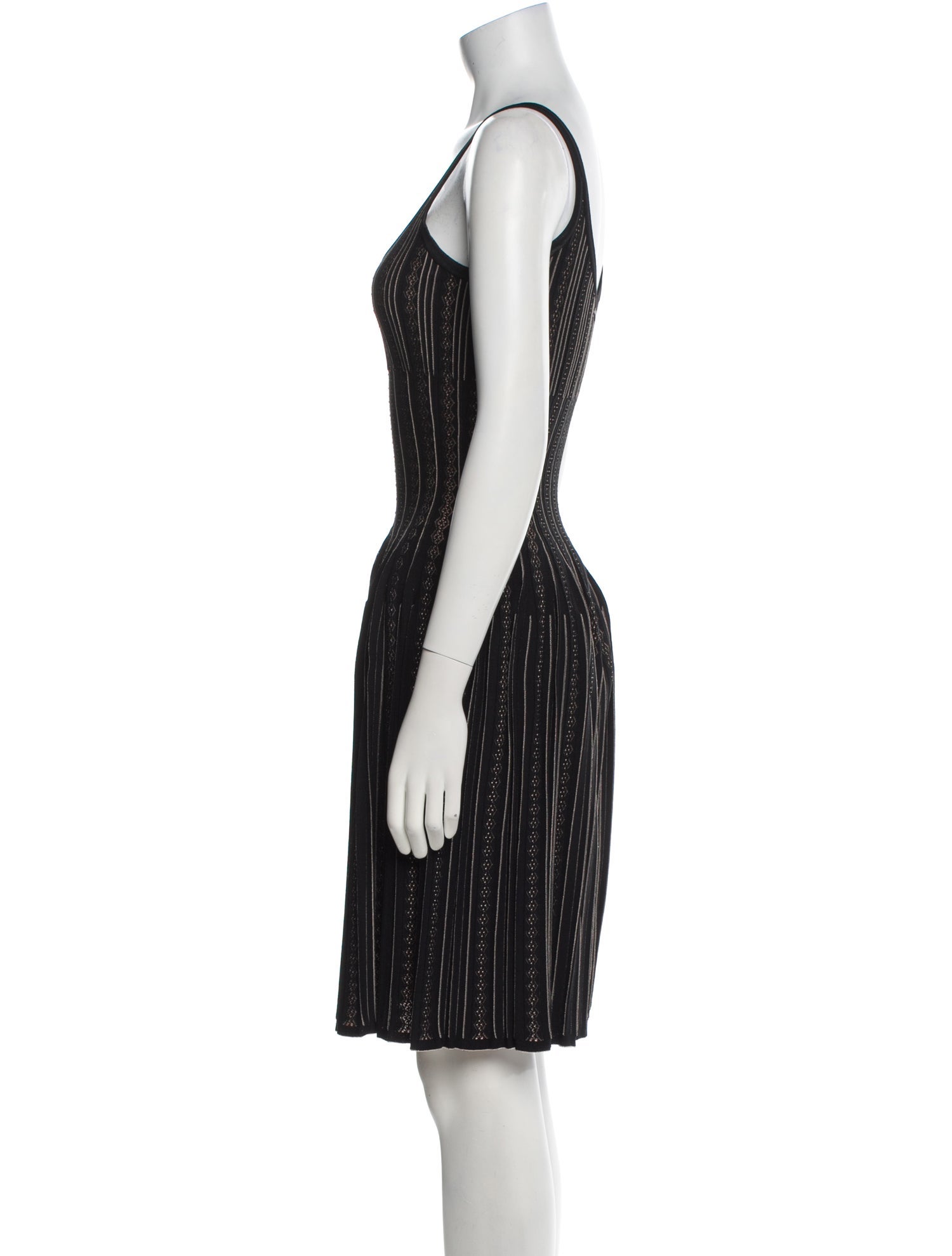 Alaïa Striped Knee-Length Dress