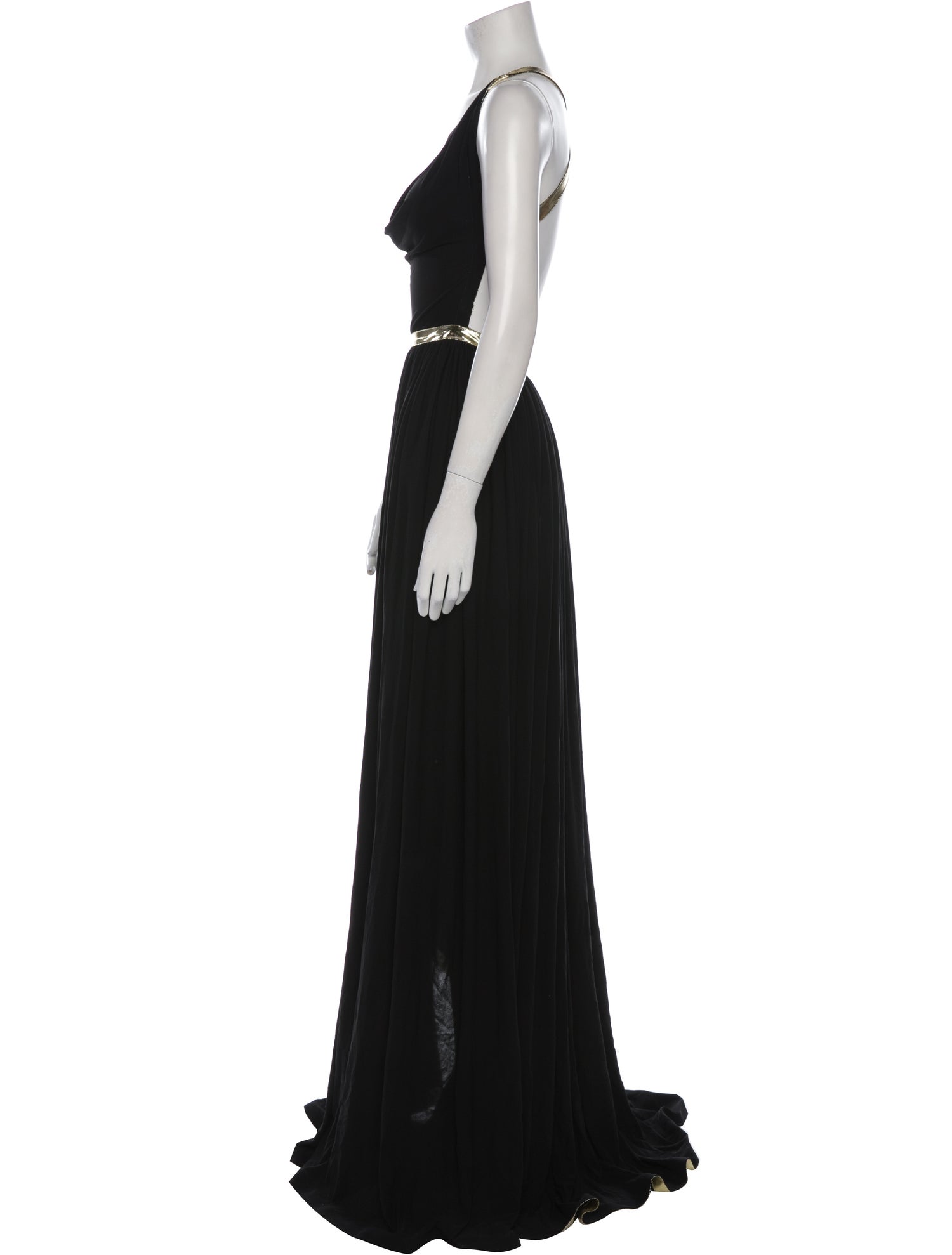 Alaïa V-Neck Long Dress