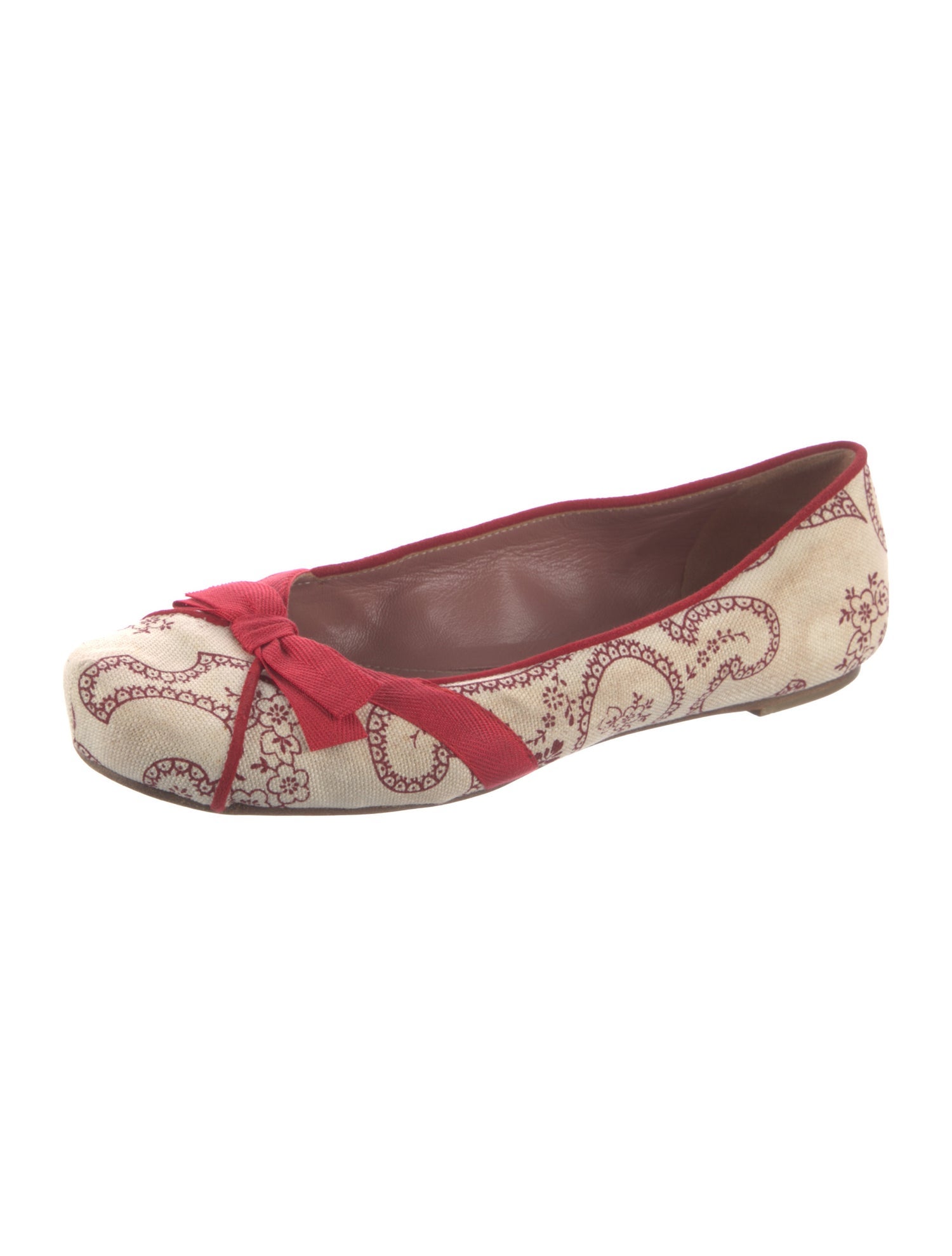 Alaïa Canvas Printed Flats