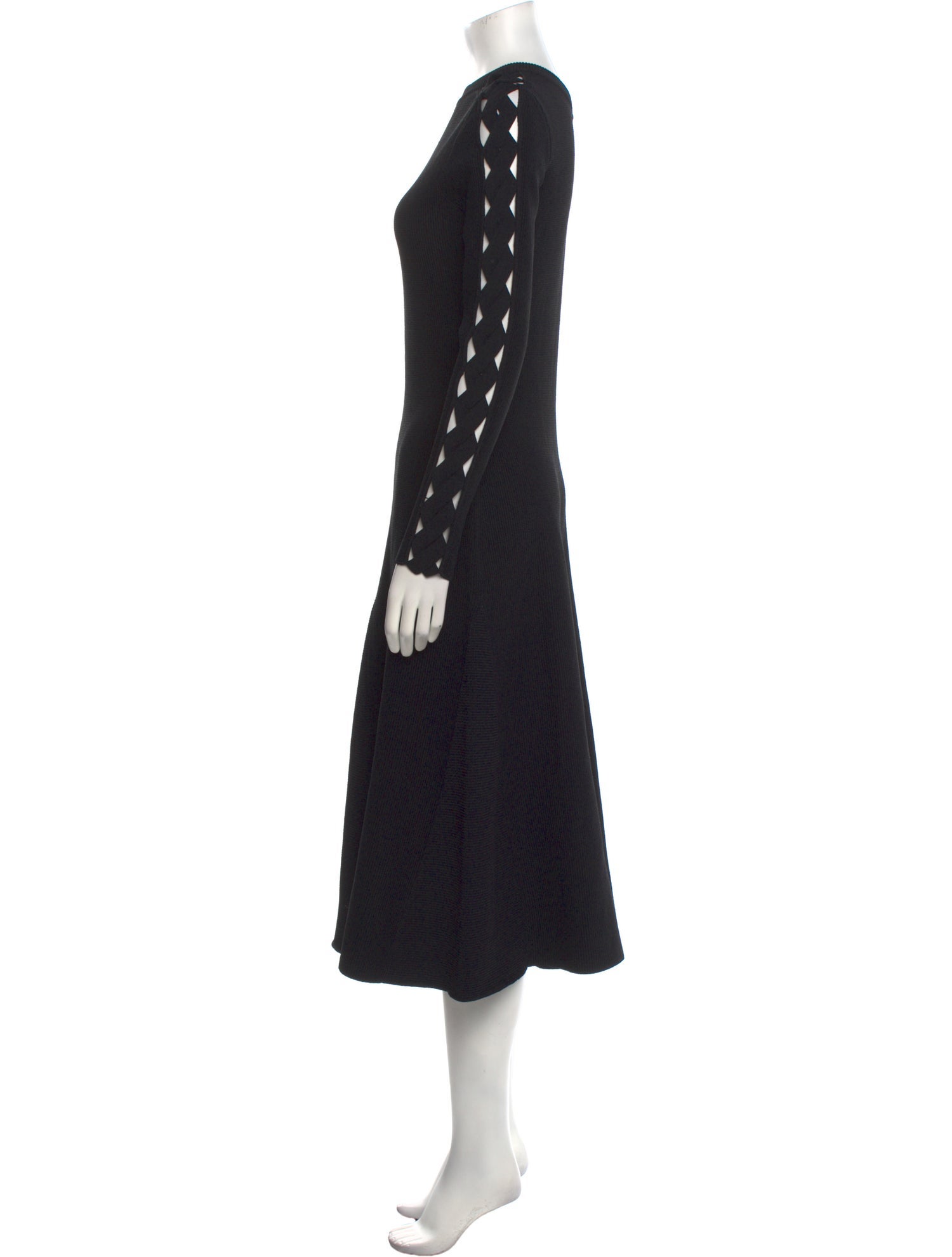 Alaïa Mock Neck Midi Length Dress