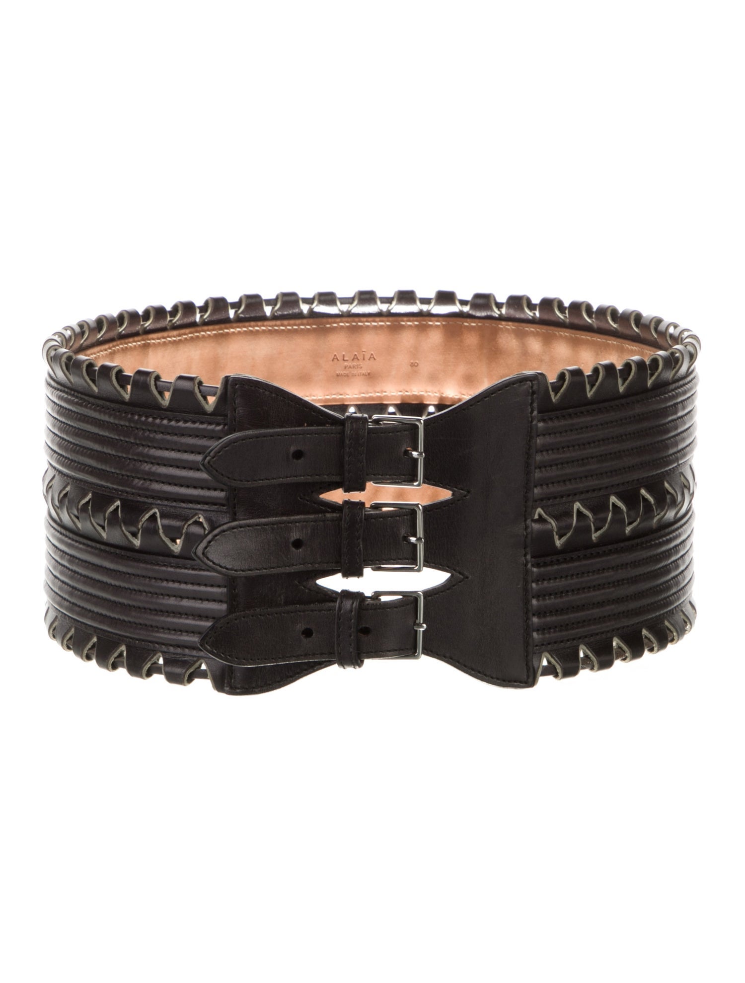 Alaïa Wide Leather Waist Belt
