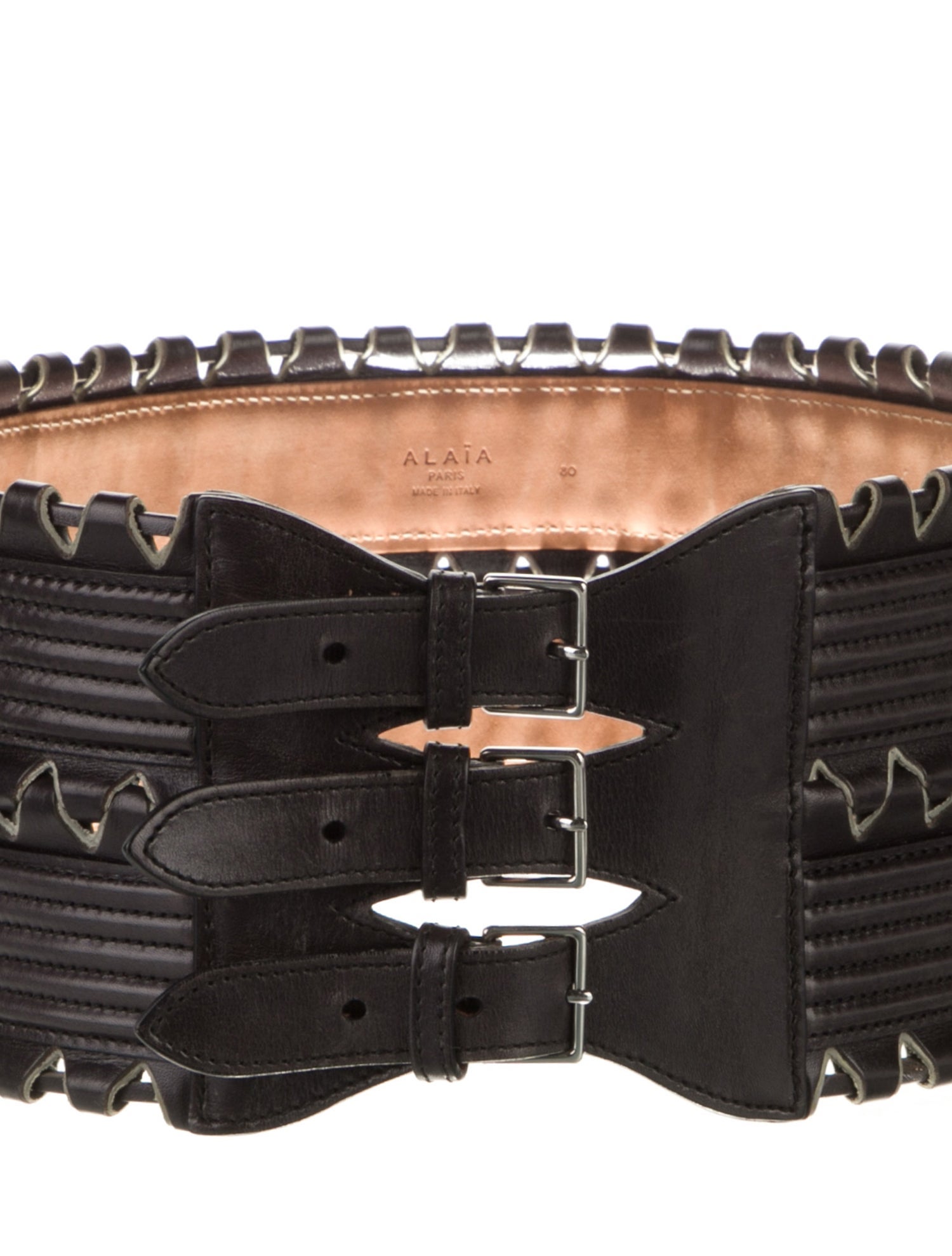 Alaïa Wide Leather Waist Belt