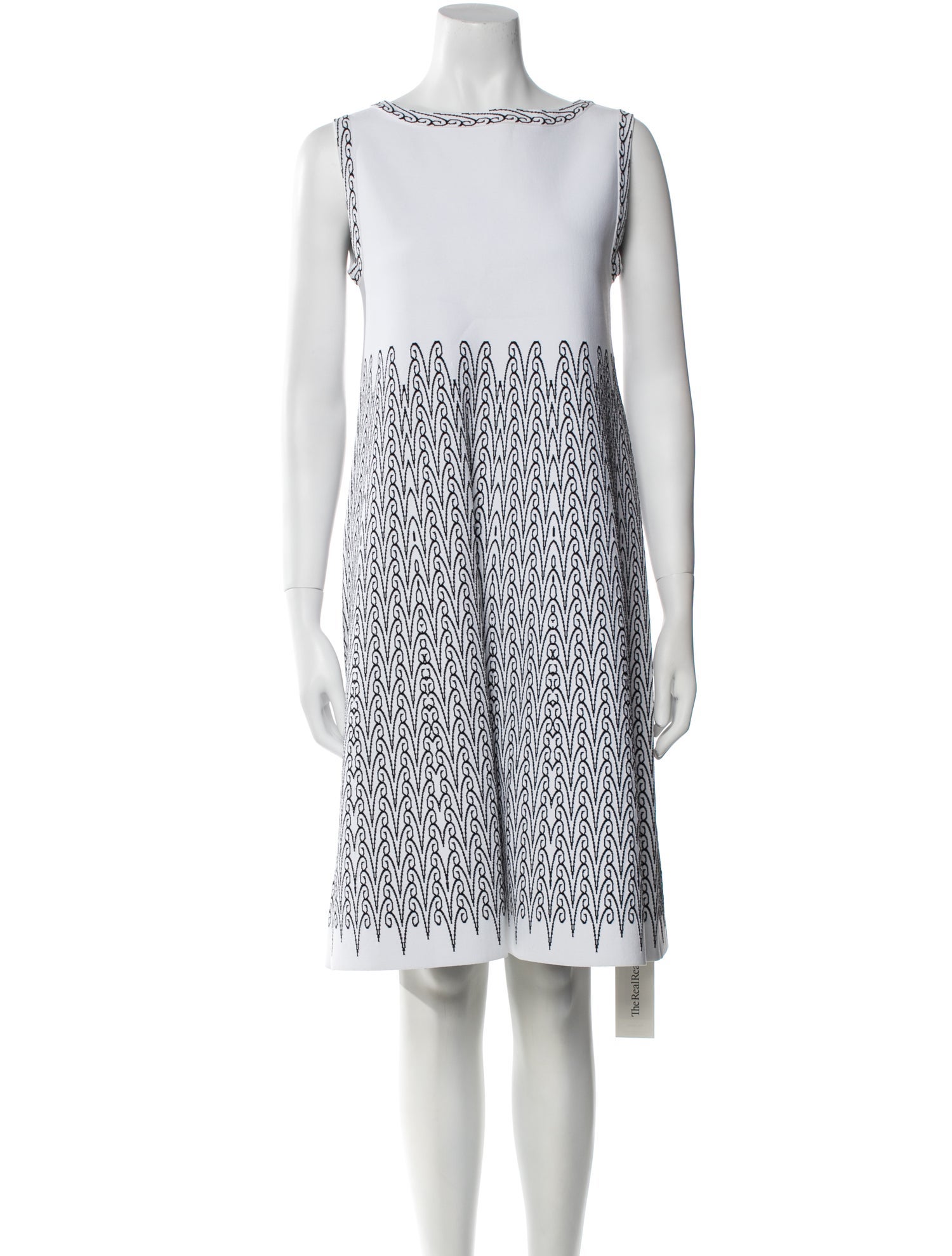 Alaïa Colorblock Pattern Knee-Length Dress