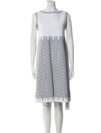 Alaïa Colorblock Pattern Knee-Length Dress
