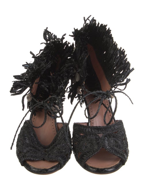 Alaïa Raffia Sandals