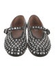 Alaïa Leather Crystal Embellishments Mary Jane Flats