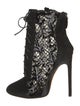 Alaïa Mesh Printed Lace-Up Boots