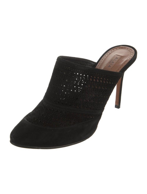 Alaïa Suede Lasercut Accents Mules