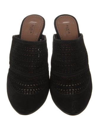 Alaïa Suede Lasercut Accents Mules
