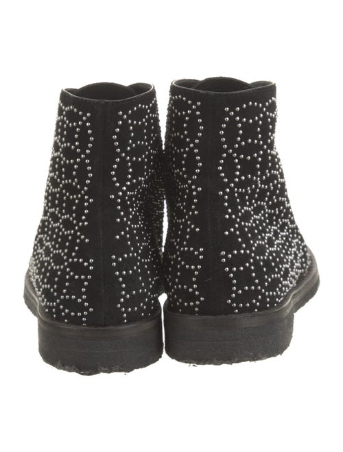 Alaïa Suede Studded Accents Lace-Up Boots