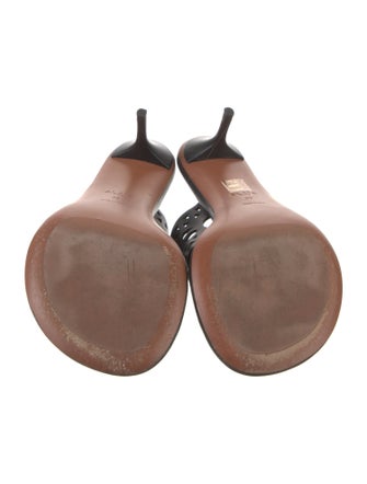 Alaïa Leather Lasercut Accents Slides