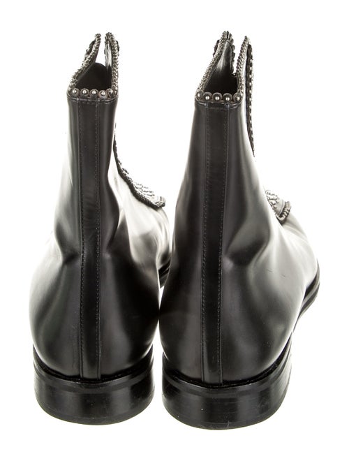 Alaïa Leather Studded Accents Combat Boots