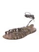 Alaïa Lizard Animal Print Gladiator Sandals