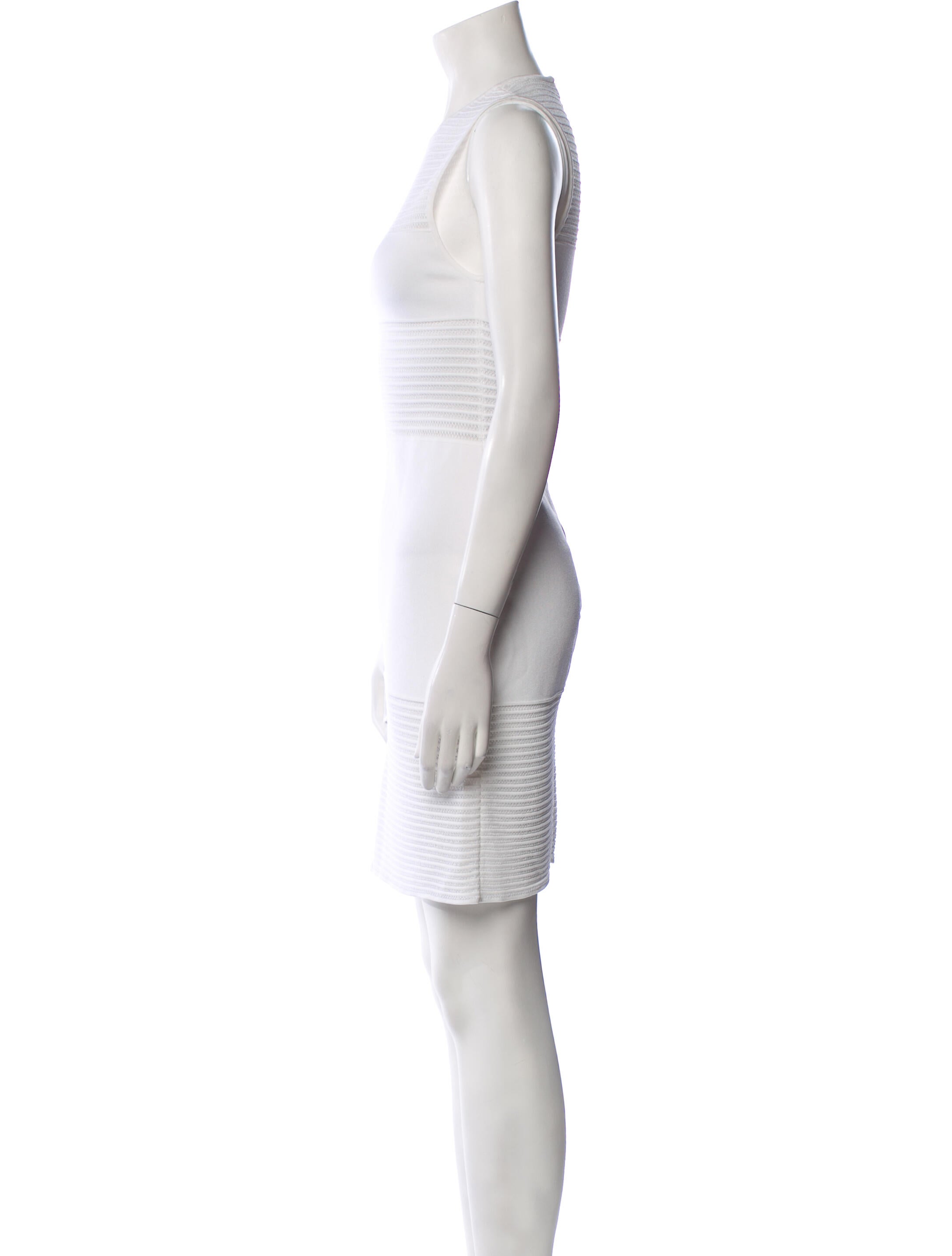 Alaïa Crew Neck Mini Dress