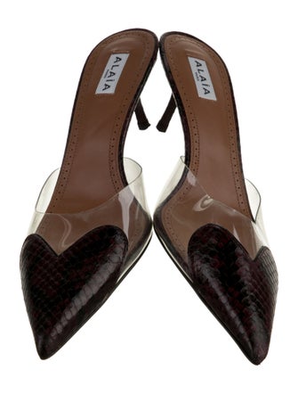 Alaïa Embossed Leather Mules