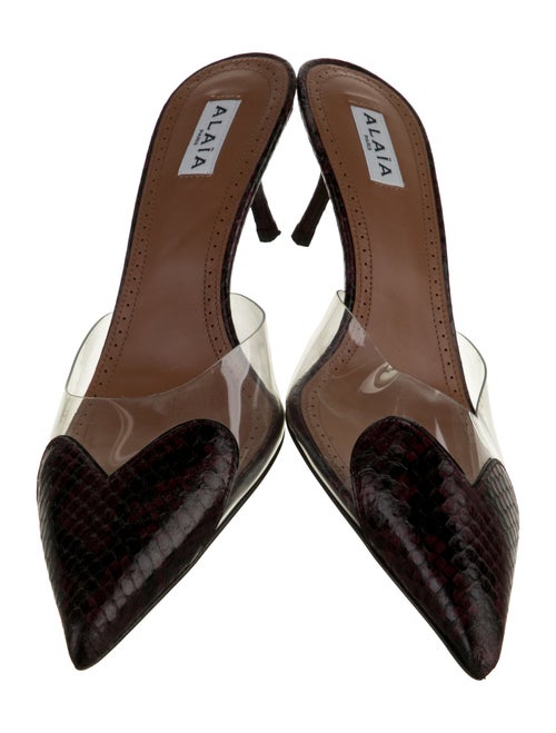 Alaïa Embossed Leather Mules