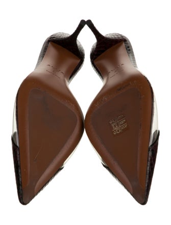 Alaïa Embossed Leather Mules