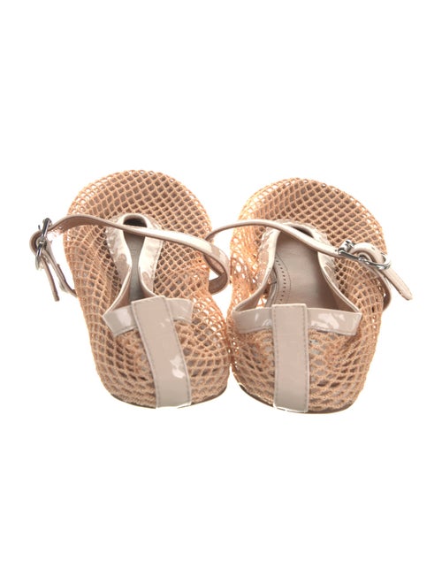 Alaïa Mesh Leather Trim Embellishment Ballet Flats