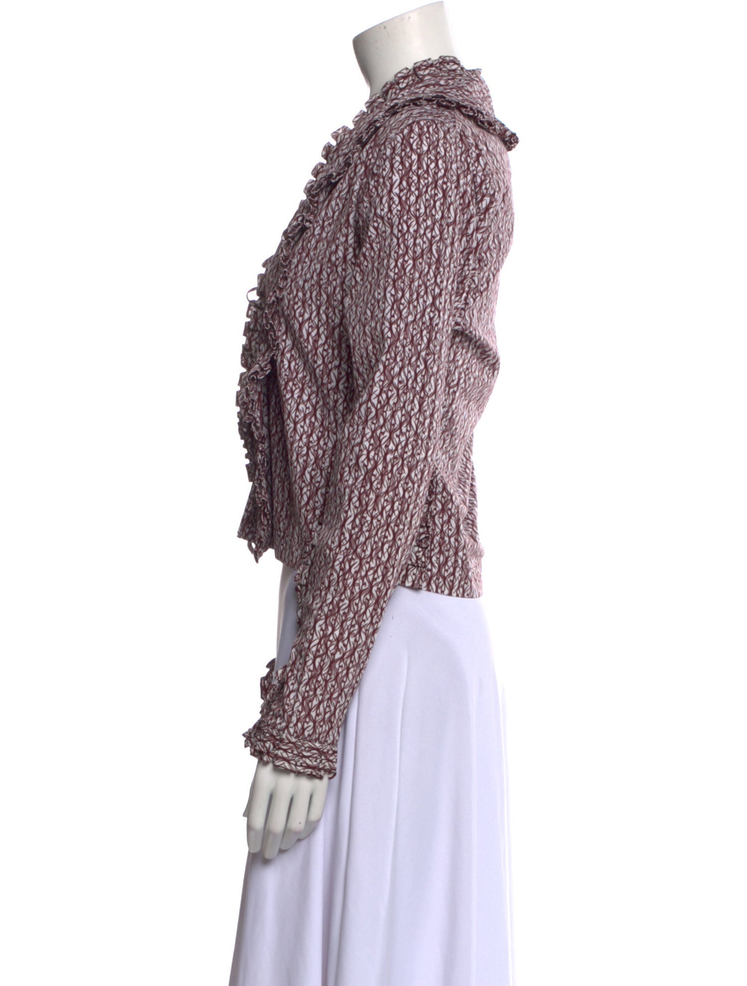 Alaïa Wool Printed Crop Top