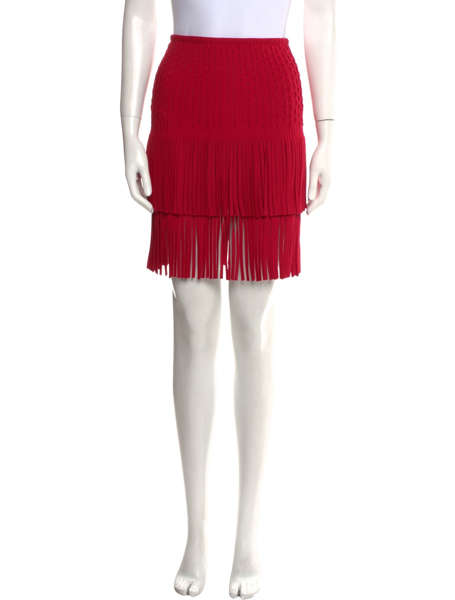 Alaïa Fringe Trim Accent Mini Skirt