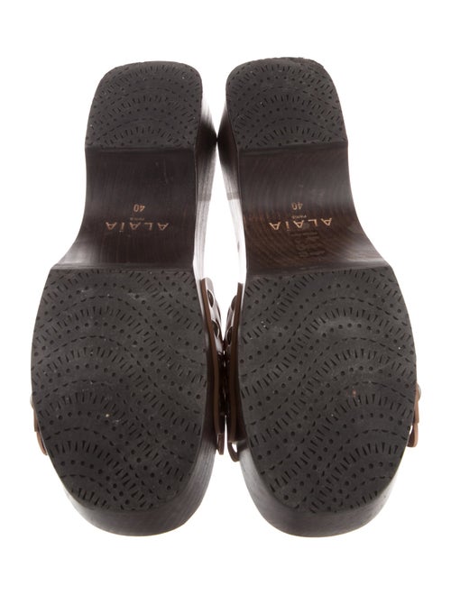 Alaïa Leather Lasercut Accents Slides
