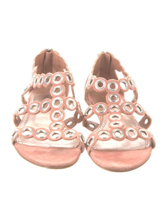 Alaïa Suede Chain-Link Accents Gladiator Sandals