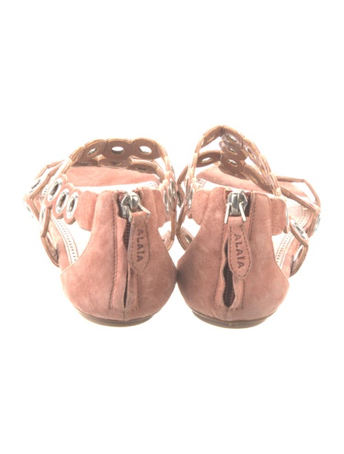 Alaïa Suede Chain-Link Accents Gladiator Sandals